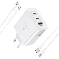 100W Usb C LadegeräT 3-Port Gan SchnellladegeräT Iphone Samsung Macbook Ipad
