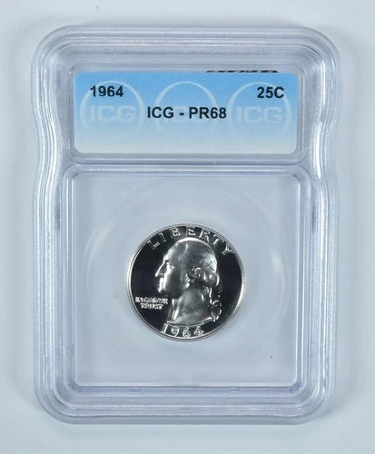 1964 Washington Quarter PR68 ICG *7619