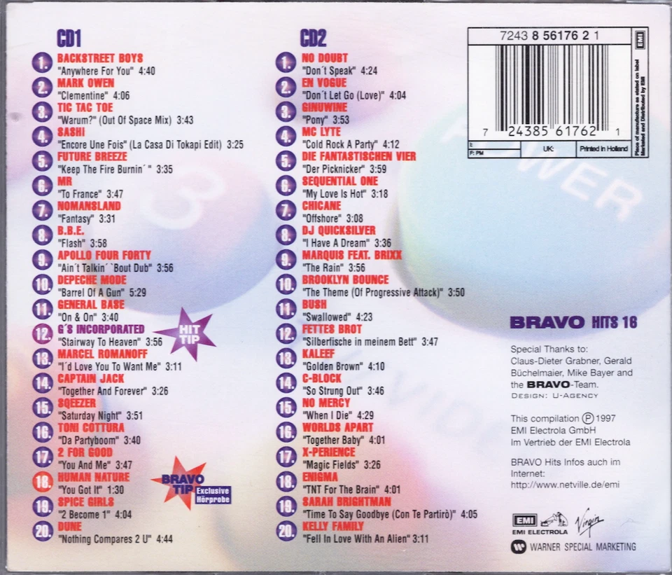 V_X - Bravo Hits 16 - 2 CD's mit diversen Interpreten - Bild 2 von 2