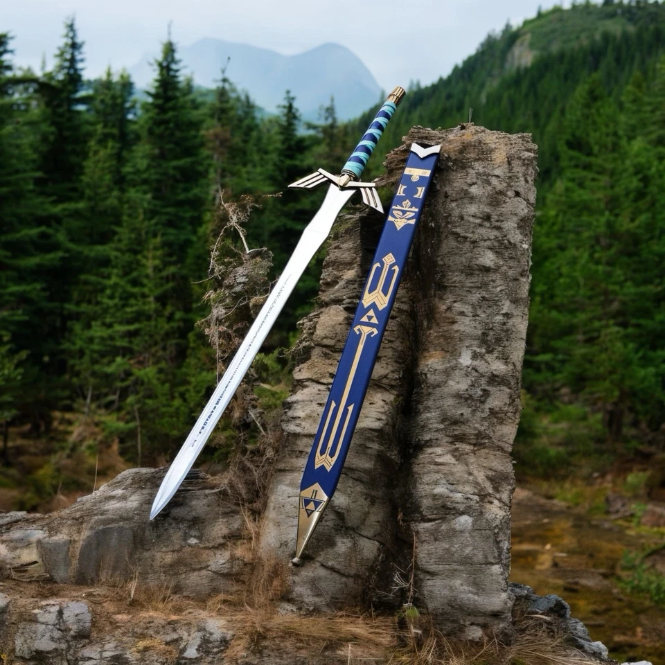 Espada vikinga Full Tang The Legend Of Zelda hecha a mano personalizada con vaina Foto 2 de 4