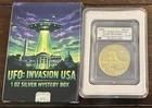 2025 Intaglio Mint UFO Invasion 1oz silver 24K Gold Gilded Devils Tower 1 of 10