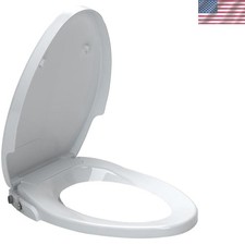 Luxurious White Oval Non-Electric Bidet Seat with Customizable Water Spray