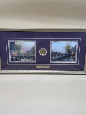 Thomas Kinkade "PARIS City of Lights" And Hidden Gazebo Framed Art With COAs - Image 1 of 4