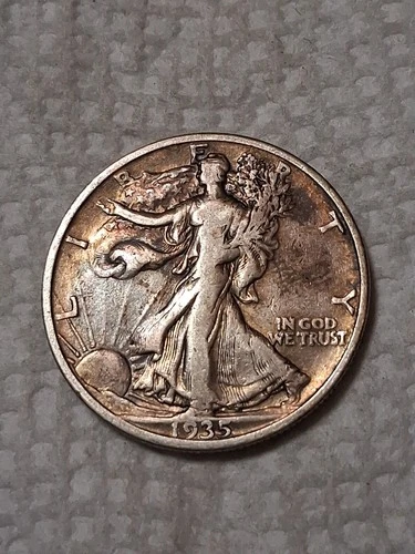 1935 Walking Liberty Half Dollar In F To VF Condition In My Opinion. #440