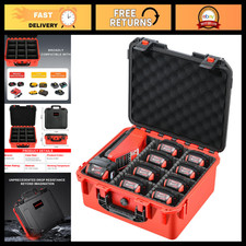 Waterproof Storage Box for Battery - Adjustable Divider, Durable Organizer Case