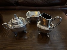 1847 Rogers Bros Antique US Silver-Plated Teapots, Coffee Pots