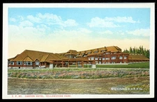 Canyon Hotel Yellowstone Park Vintage Gifford NPRR Bloom Bros Postcard