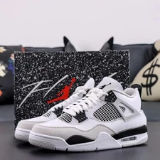 Air Jordan 4 "Military Black" Retro Basketball Shoes Men's Mid Top