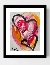 GUAJARDO Original Neo Expressionism Mama and Baby Love 12X9 Paper Signed Art