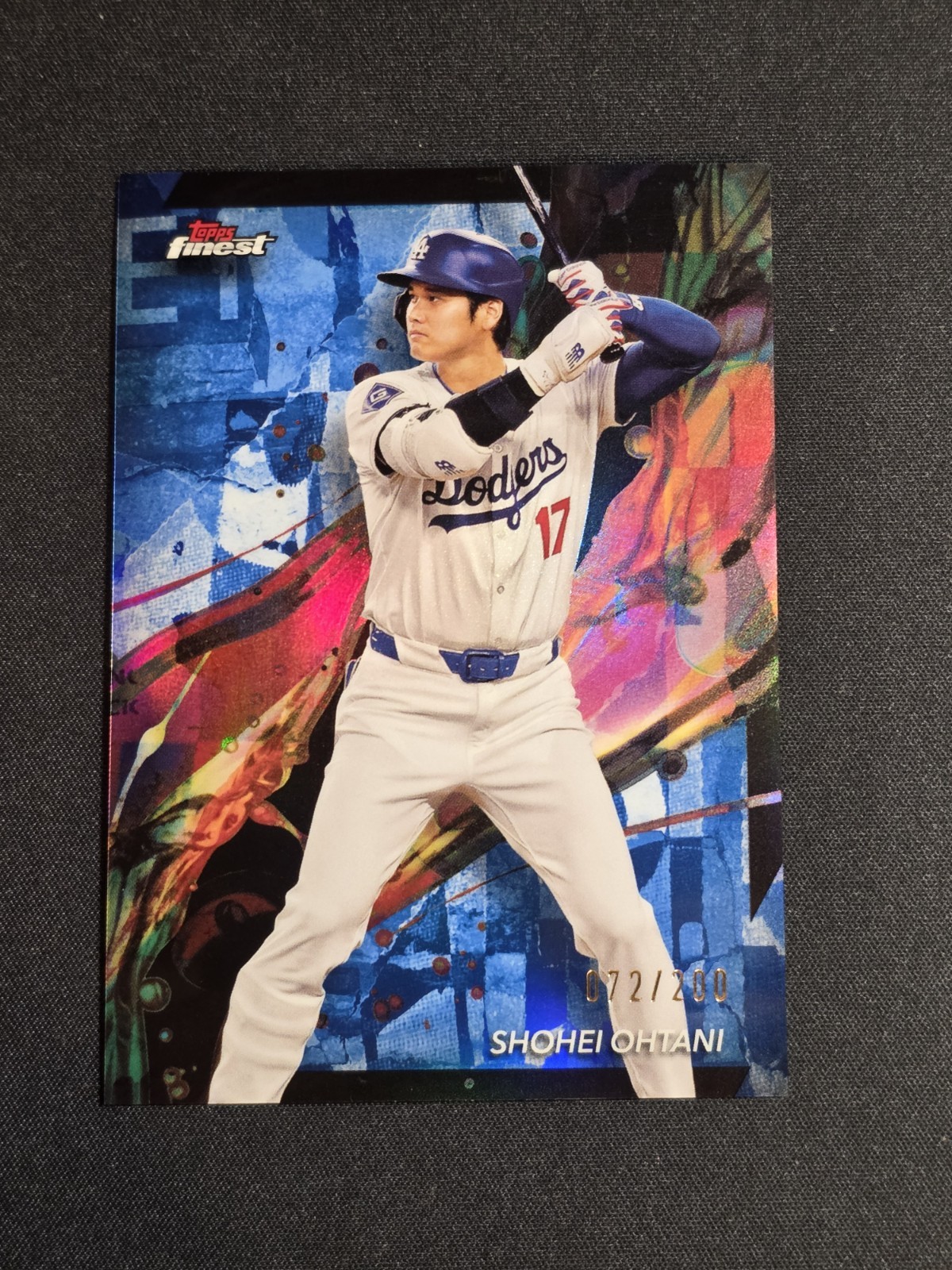 2024 Topps Finest Common Blue Refractor /200 Shohei Ohtani #100