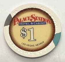 PALACE STATION 1 Casino Chip Las Vegas Nevada House Mold 201