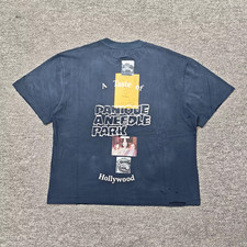 Paly Hollywood Ma Maison T-Shirt 'Navy' Men's Distressed Cotton Round Neck Tees Paly Hollywood Ma Maison T-Shirt 'Navy' Men's Distressed Cotton Round Neck Tees
