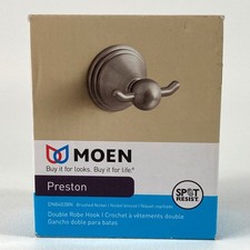 New Moen Preston DoubleRobe Hook Brushed Nickel