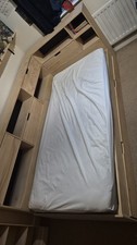 Solid Pine Single Bed with Trundle Bed and Storage Drawers
