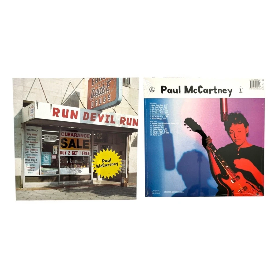 RARE Paul McCartney – Run Devil Run -1999 European Orig Vinyl LP, MINT UNPLAYED - Image 3 of 3