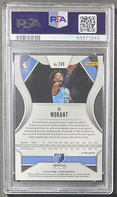Ja Morant 2019-20 Prizm RC Variation Fast Break PSA 9 Mint 