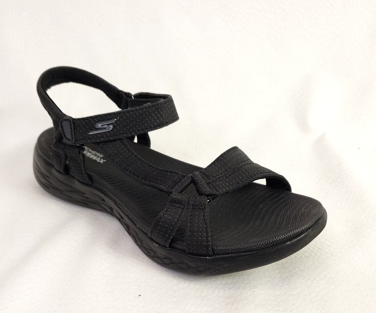 Scan foran Den anden dag Skechers On The Go 600 Brillancy Strap Black Sandals Womens Size 7 - 15316/ BBK | eBay