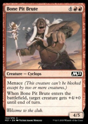 Bone Pit Brute 132/274 M21 MTG Magic the Gathering card