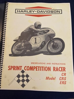 1961-1969 Harley-Davidson Instruction & Specs Sprint Competion Racer CR /CRS/ERS