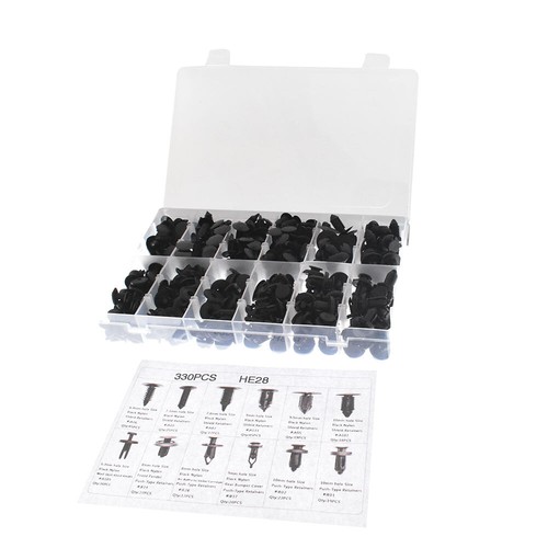 330Pcs Plastic Clips Push Pins Retainers Assortment For GM Ford Toyota Honda - Picture 3 of 9