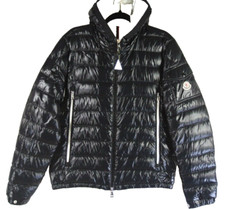 NEW Moncler Galion Logo-Appliqu d Quilted Jacket in Black size 2 DC348