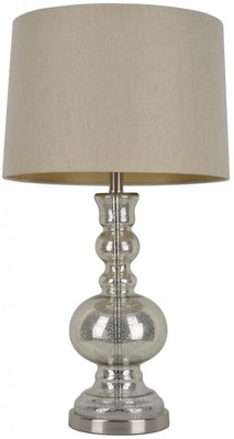 silver mercury glass table lamp