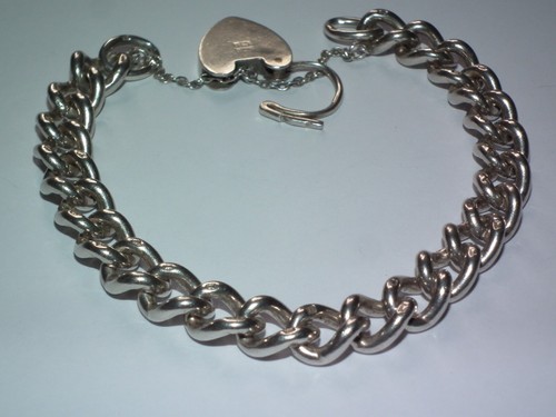 "Hervorragendes sehr klobiges Vintage massives Sterlingsilber 1960 Bordstein Link Armband 71⁄4""" - Bild 7 von 11