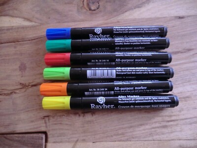 Alles Marker orange-grün-rot-blau-gelb-hellbrün Tip Marker Pen