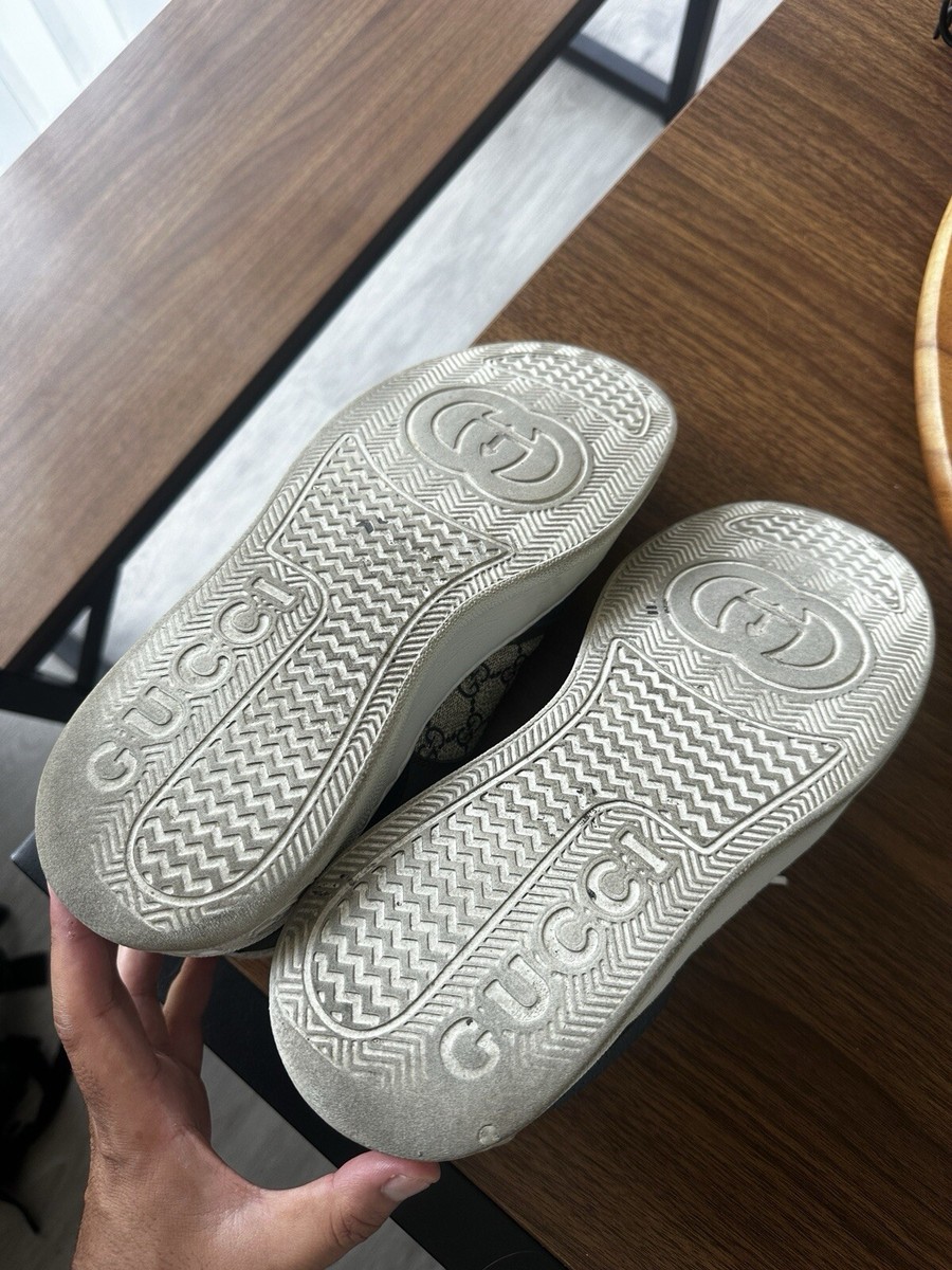 GUCCI GG Sneakers LEATHER men SIZE 8 US Style 669582 UPGB0 GUCCI GG Sneakers LEATHER men SIZE 8 US Style 669582 UPGB0