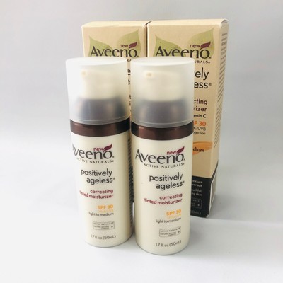 Aveeno active Naturals positively ageless correcting tinted moisturizer Light to medium (381371152650)