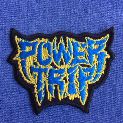 POWER TRIP embroidered patch Black Fast Deathrow Voivod Skeletonwitch Revocation