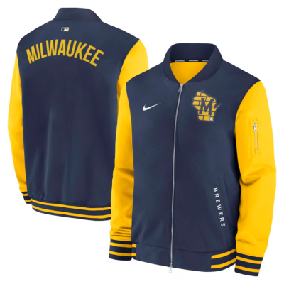 Milwaukee Brewers Nike Authentic Collection Dugout Full-Zip Bomber
