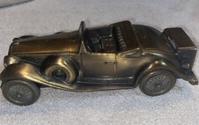 Vtg Brass Finish 1930 Cadillac Metal Car Bank Banthrico USA American Bank