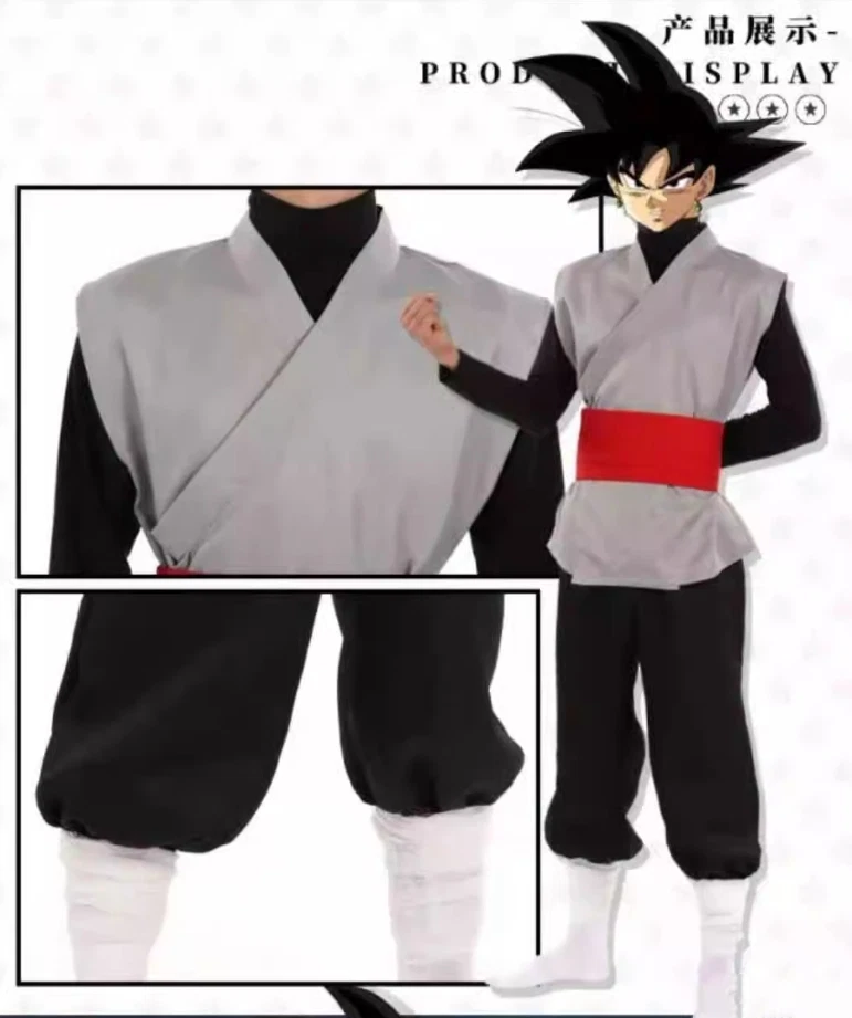 Super Saiyan Kakarotto Son Goku Negro Zamasu Juegos con disfraces Anime Conjunto de disfraces Halloween Foto 3 de 4