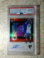 2019 Chronicles FLUX ROOKIE AUTO RED PRIZM Jarrett Culver PSA 10 POP 7 GEM MINT