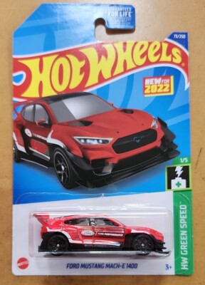 2022 Hot Wheels Ford Mustang Mach-E 1400 73/250 HW GREEN SPEED 1/ 5 Red J Case