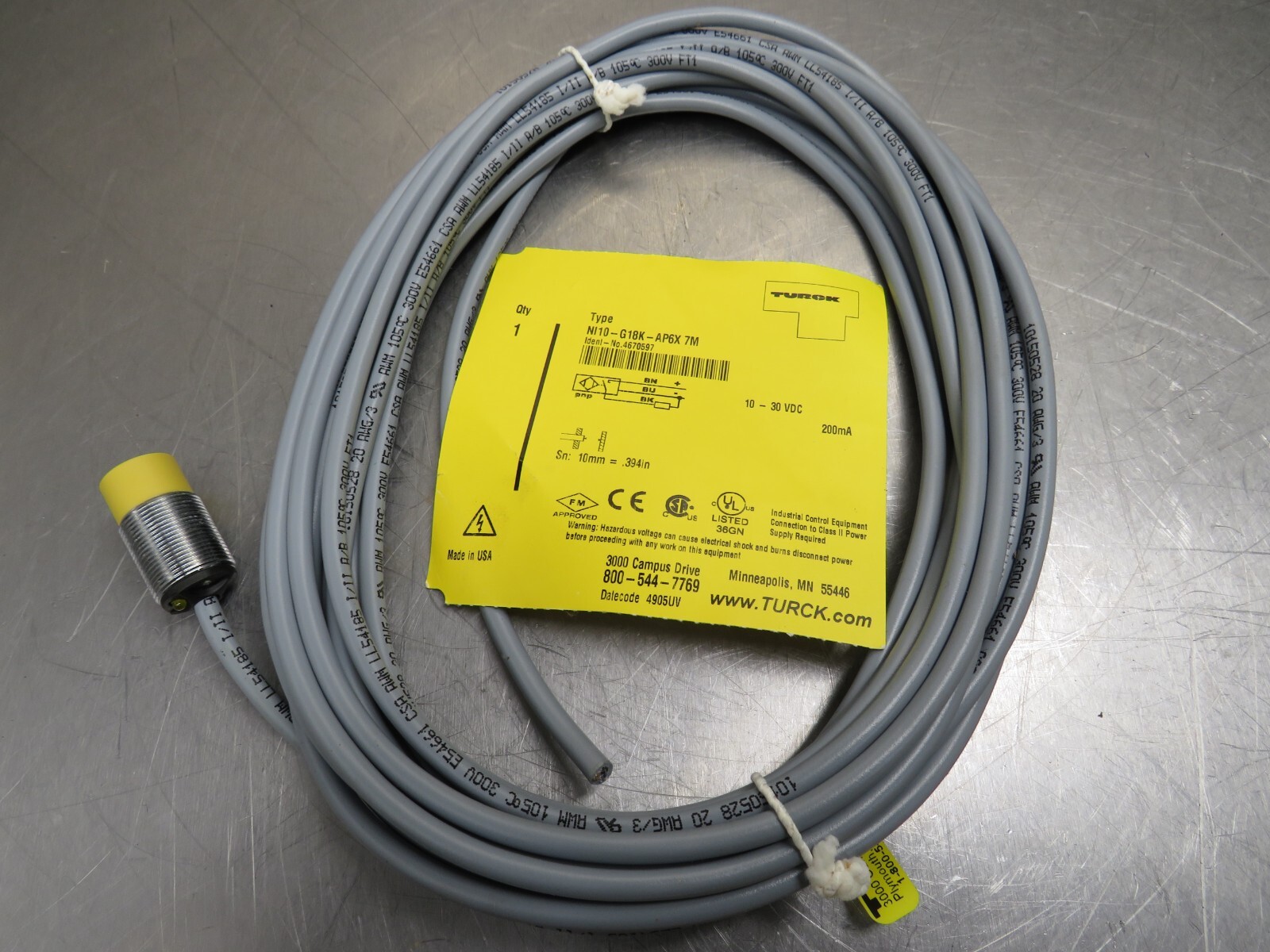 Turck Ni10-G18K-AP6X-7M Sensor