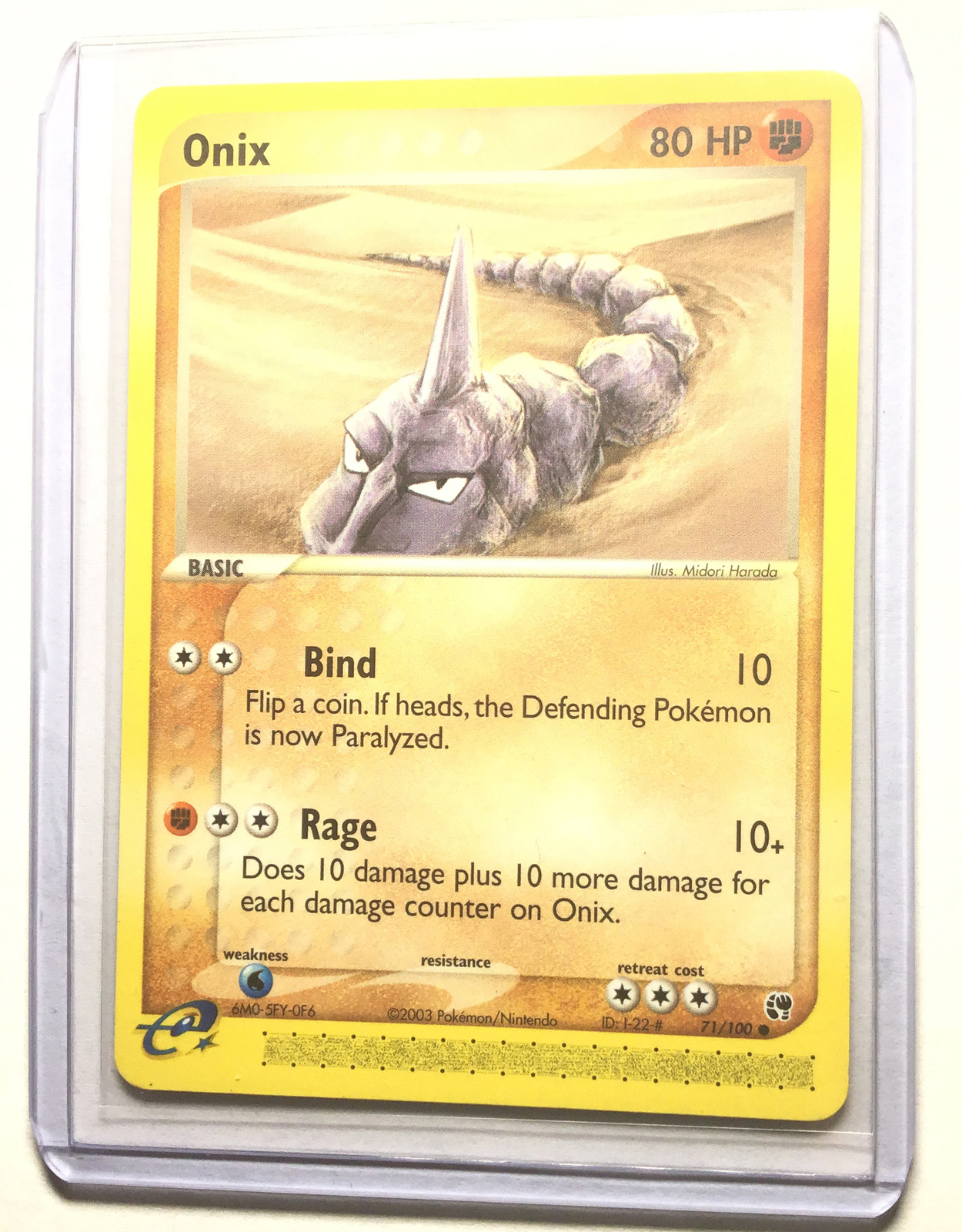 ONIX - 71/100 - EX Sandstorm - Common - Pokemon Card - NM