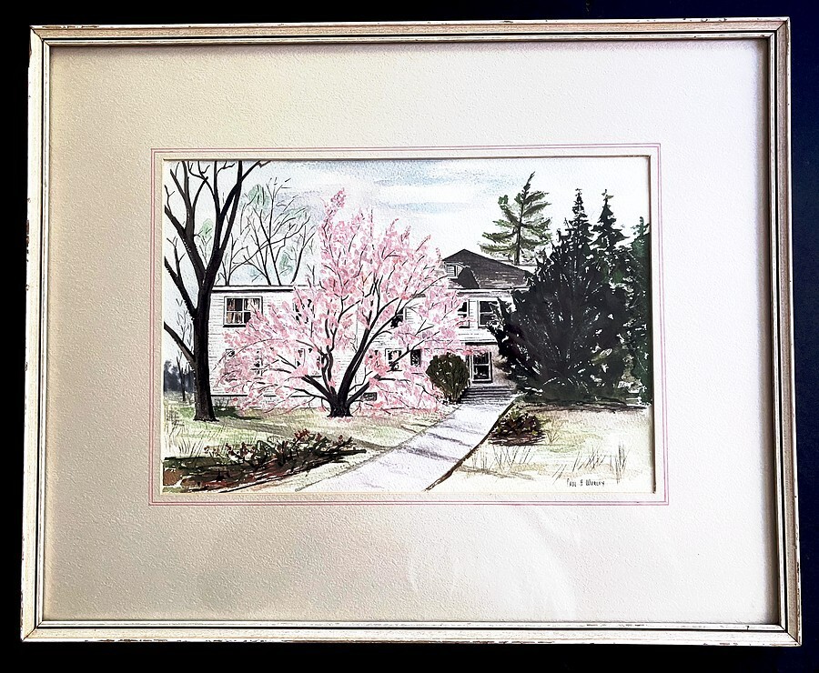 Paul H Worley Watercolor Painting House in Topeka Kansas eBay