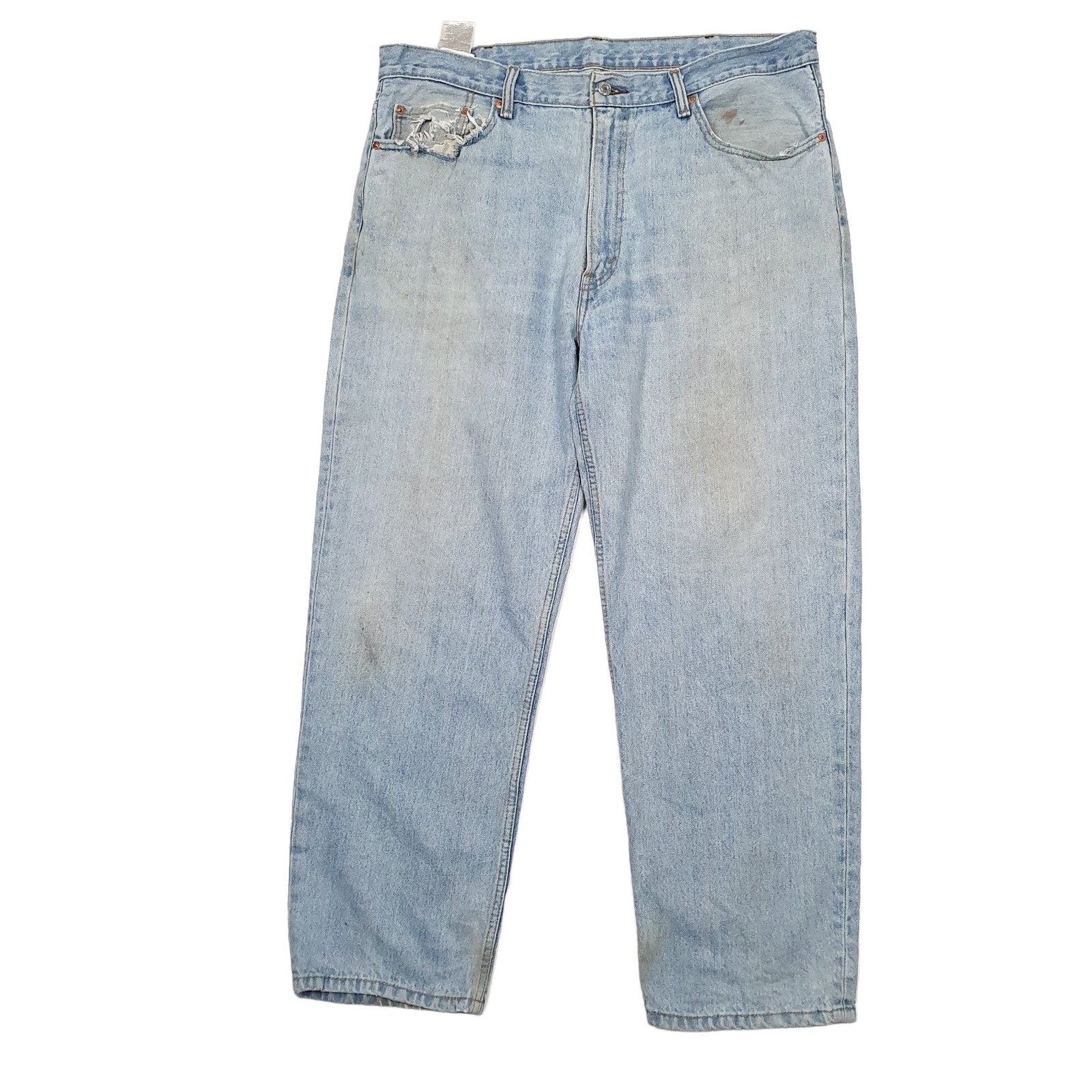 LEVIS 550 Jeans Relaxed Fit Blue Denim Trousers Mens W40 L30 image 2