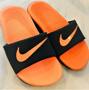 YOUTH KIDS NIKE SIZE 11C SLIDES KAWA ORANGE BLACK 886916019998 | eBay