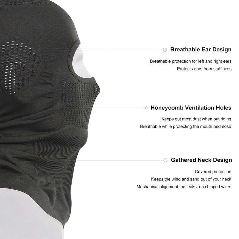 Motorcycle Balaclava Ski Mask Neck Tube Winter Thermal Full Face Cover Headgear - Image 4 of 4