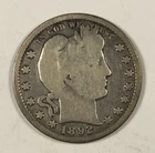 1892 25c Barber Quarter. .25. Very Good.