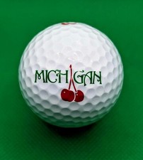 Michigan Cherries logo golf ball
