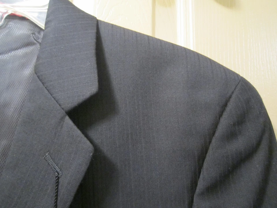 NUEVO TRAJE CHAQUETA BLAZER TALLA 38L ALFANI ROJO PARA HOMBRE NEGRO SOMBRA RAYAS, NUEVO CON ETIQUETAS $360 NUEVO Foto 2 de 4