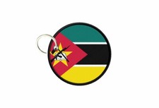 Keychain Mozambique Flag Printed Round Badge