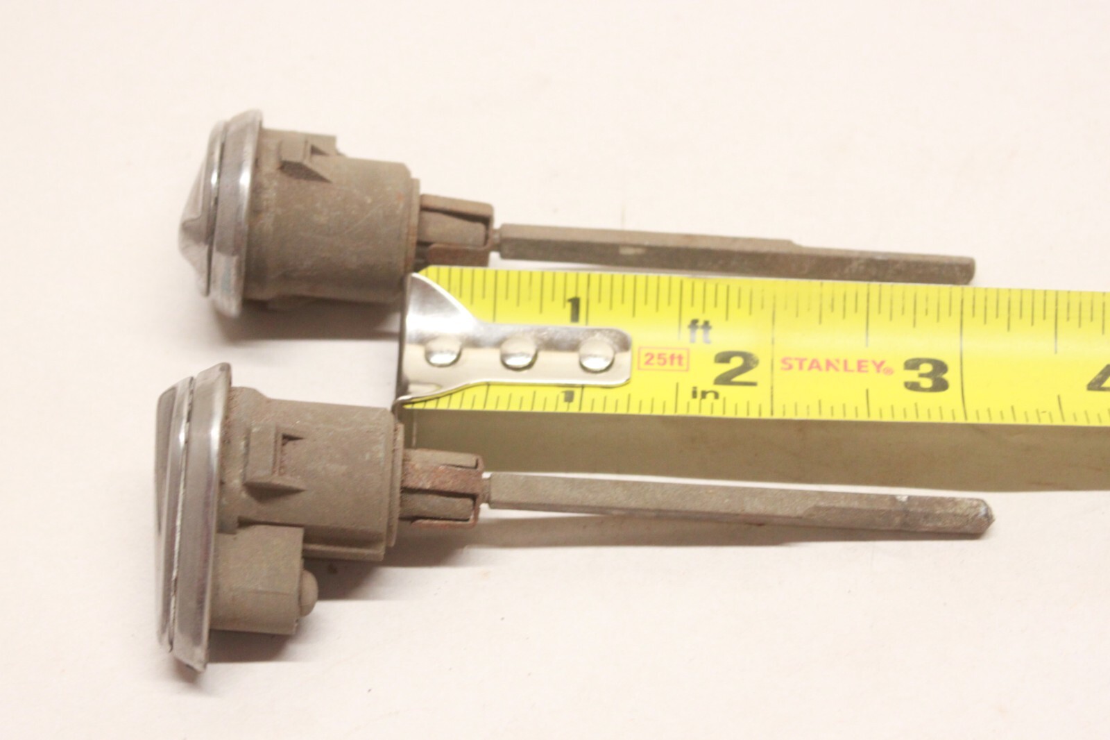 Original 1940's Chevrolet GM Exterior Lock Cylinders w/ Mounting Clips