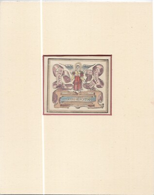 Drucker Schriftrolle Vincentius de Portonariis - 4 kol. Holzschnitte - 1650
