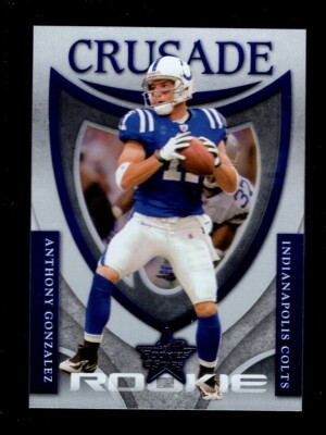 2007 ROOKIES & STARS CRUSADE RC14 ANTHONY GONZALEZ RC 160/500 COLTS