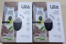2X ULLA Smart Hydration Reminder to Drink More Water- Jet Black Brand New